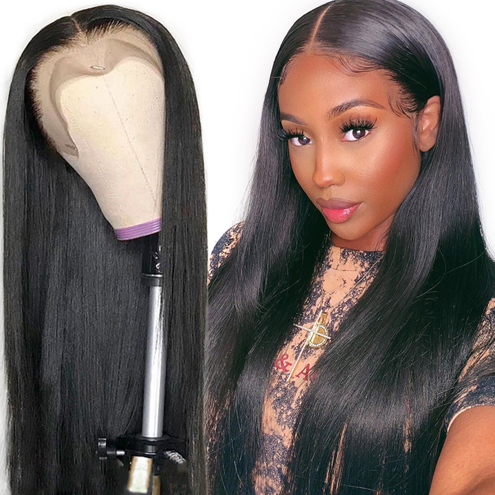 Straight Hair 360 Lace / 5x5 closure Human Hair Wigs Pre-Plucked with baby hair