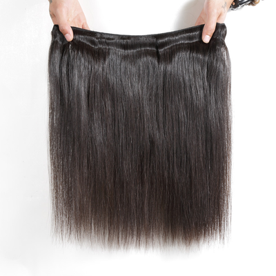 Straight 3 Bundles Avec 4 * 4 Dentelle Fermeture Remy Brésilien 100% Cheveux Humains