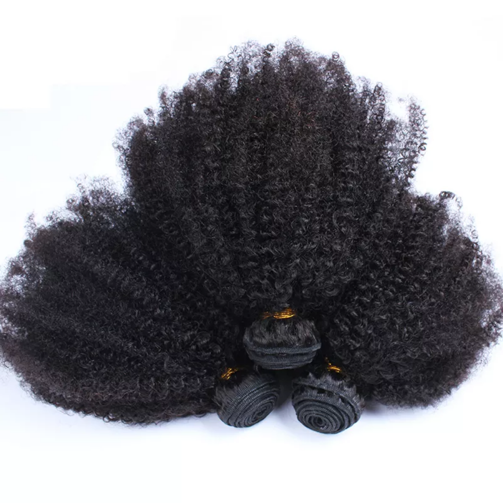 Afro Curly 3 Bundles Vierge Petit Cheveux Brésiliens Bouclés Serrés 