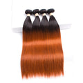 1B / 350 Ombre Straight 4 Bundles Extension de cheveux humains vierges 