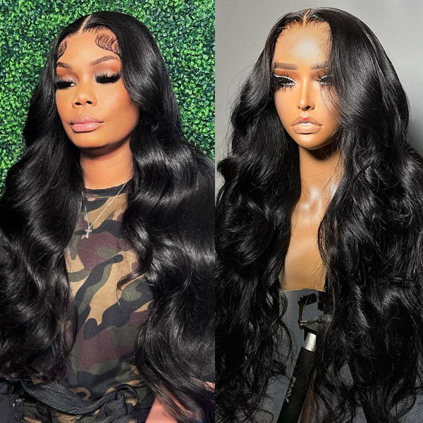 Wear & Go Glueless Wig 4x4 Body Wave Closure Wigs with Natural Hairline 30 32Inch Human Hair Wigs Easy to Wear