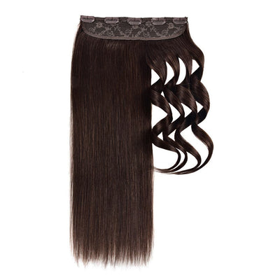 #2 Straight 5 Clips One Piece Human Hair Extensions Real For Women