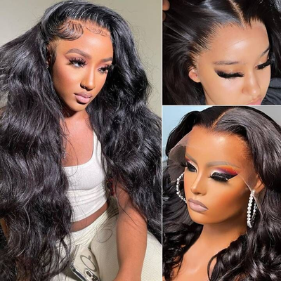360 Lace Frontal Body Wave Wigs Natural Hairline Glueless Human Hair