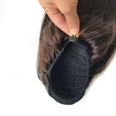 Brazilian #2 Color / #4 Color Straight Drawstring Ponytail Human Hair Extension