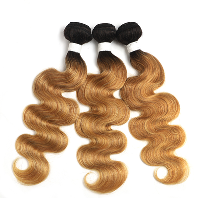 Ombre 1B/27 Body Wave 3 Bundles With 4x4 Closure pre Colored 100% virgin hair - Lumiere hair