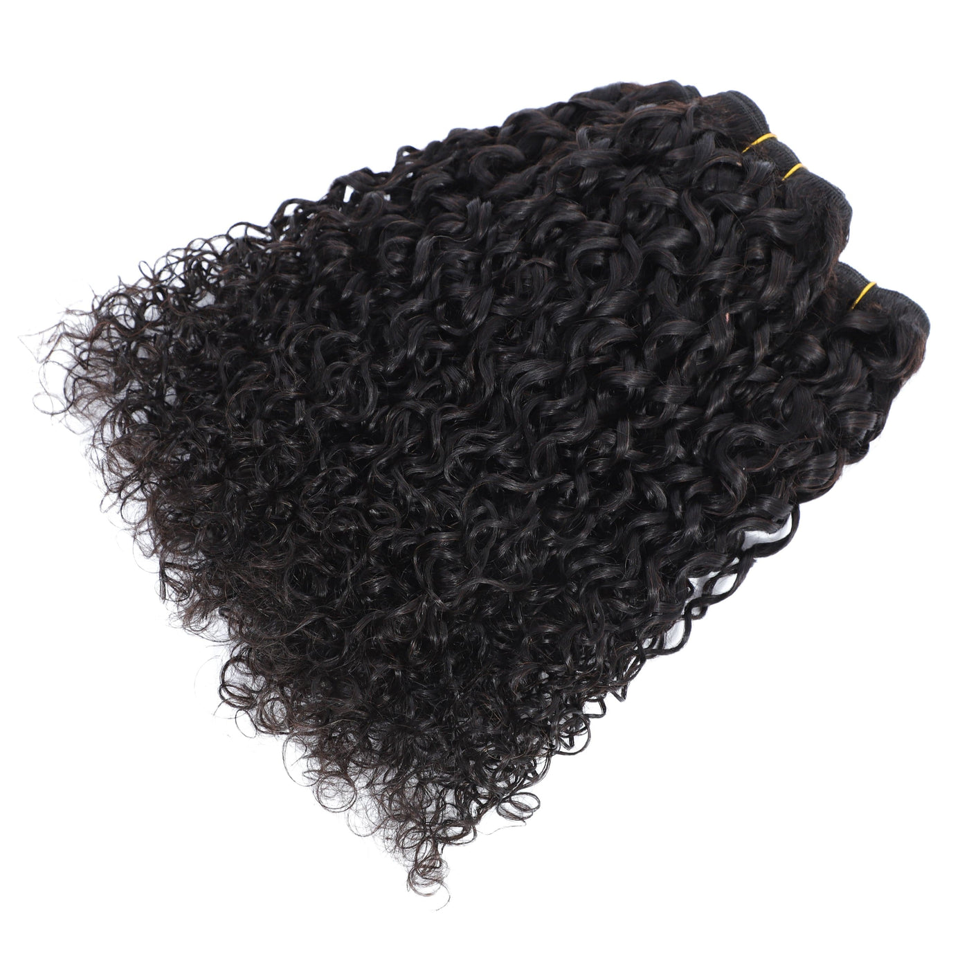 Pixie Curly 100% Human Hair 4 Bundles with 4x4 Closure Natural Color Remy Weave Virgin Hair Weave