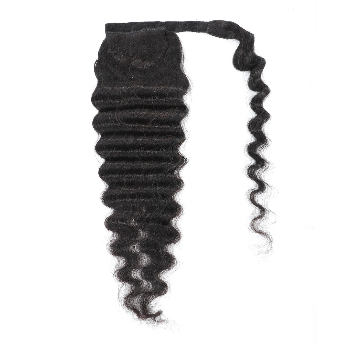 Enveloppe profonde lâche autour des prolongements naturels de cheveux de couleur de queue de cheval pour la femme noire 
