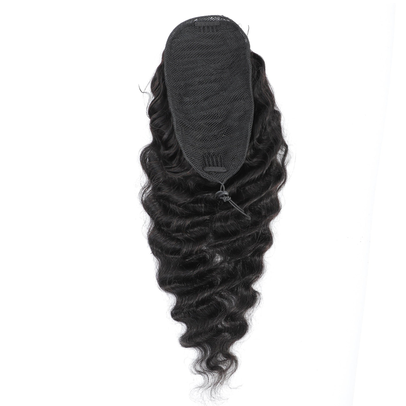 Extensions de cheveux humains en queue de cheval avec cordon de serrage profond 120 g/ensemble de cheveux noirs naturels 