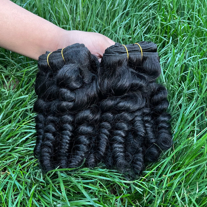 Lumiere Hair 10A Rolo de Dedo 3 Pacotes Extensões de Cabelo Humano Cor Natural Cabelos Longos 