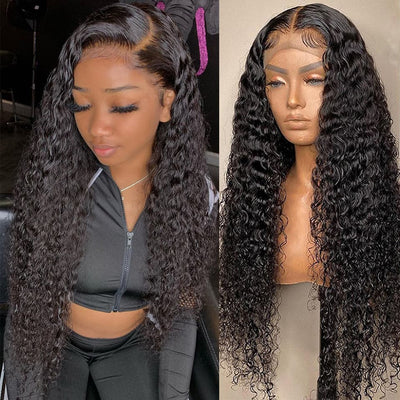 Water Wave Lace Closure / Frontal Wigs With Baby Hair Natural Hairline 150% 180% Density - Lumiere hair