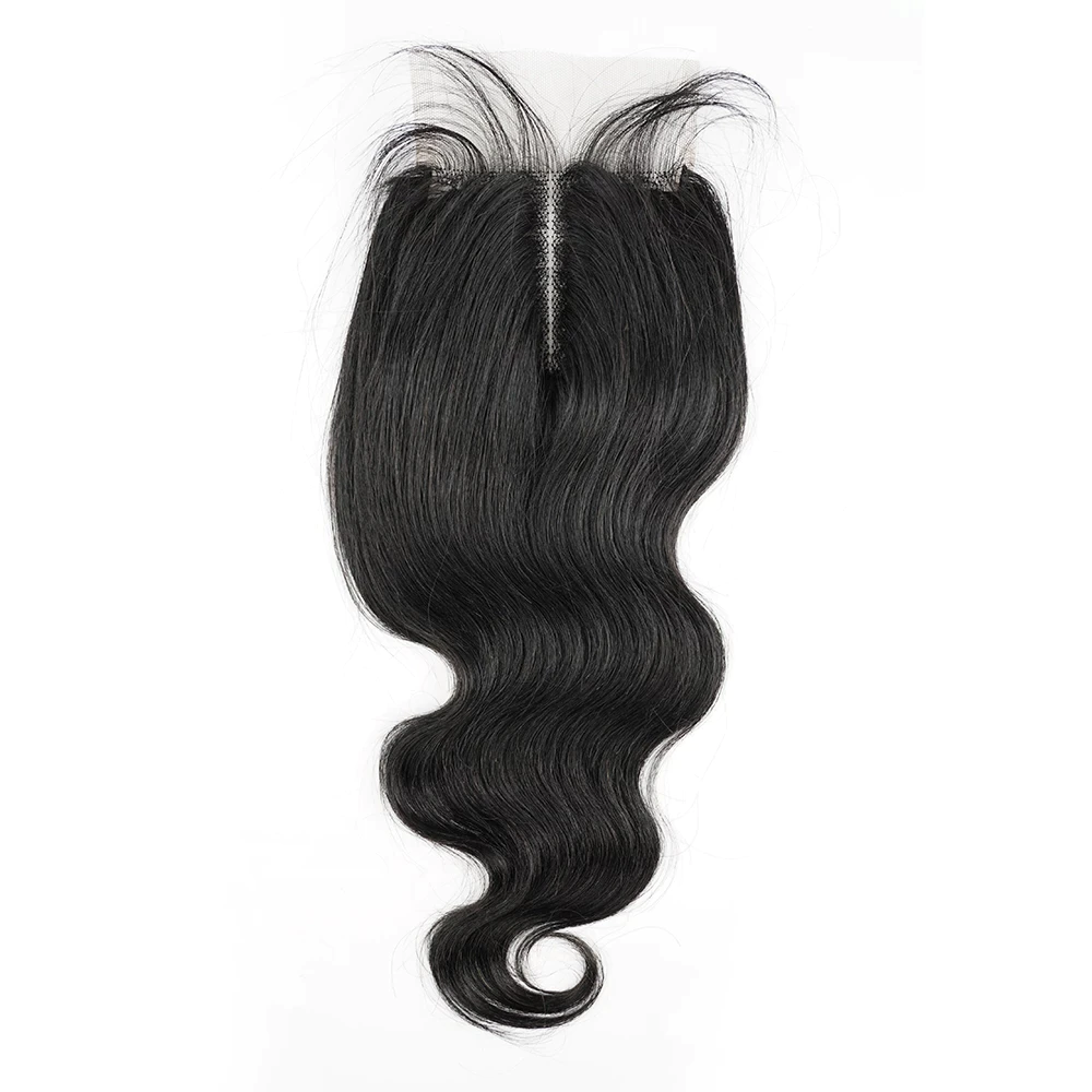 Body Wave Hair 3 Bundles With T part 4*4*1 Lace Closure Remy Brazilian 100% Human Hair