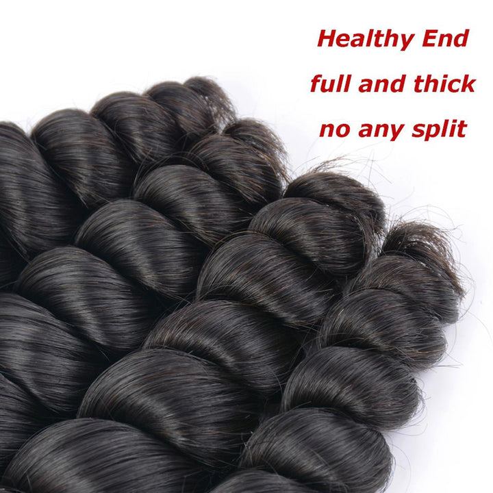 lumiere 4 Bundles Indian Loose Wave Virgin Human Hair Extension 8-40 pouces 