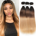 lumiere 3 Bundles Ombre 1b/4/27  Color Straight Virgin Human Hair Extension