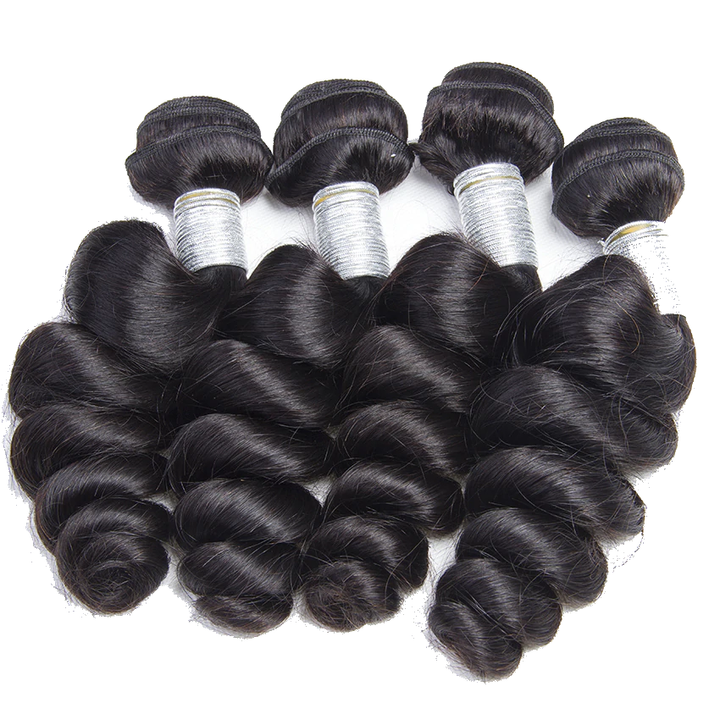 lumiere 4 Bundles Indian Loose Wave Virgin Human Hair Extension 8-40 pouces 