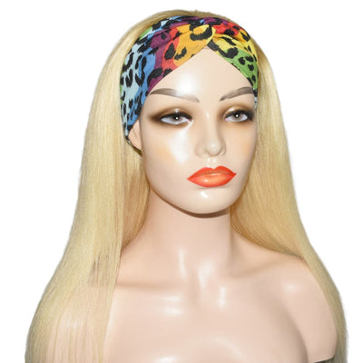 #613 Headband Straight Human Hair Wigs Full Machine Made None Lace Wig