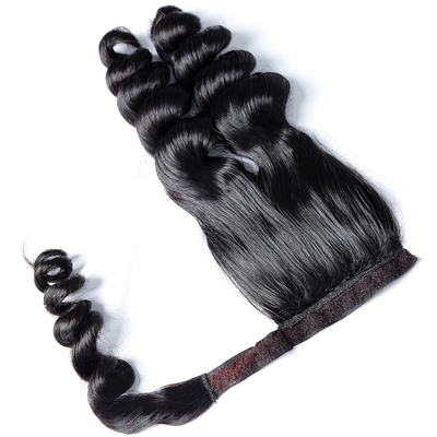 Extensões de rabo de cavalo ondulado solto cabelo humano natural uma peça para mulheres negras 