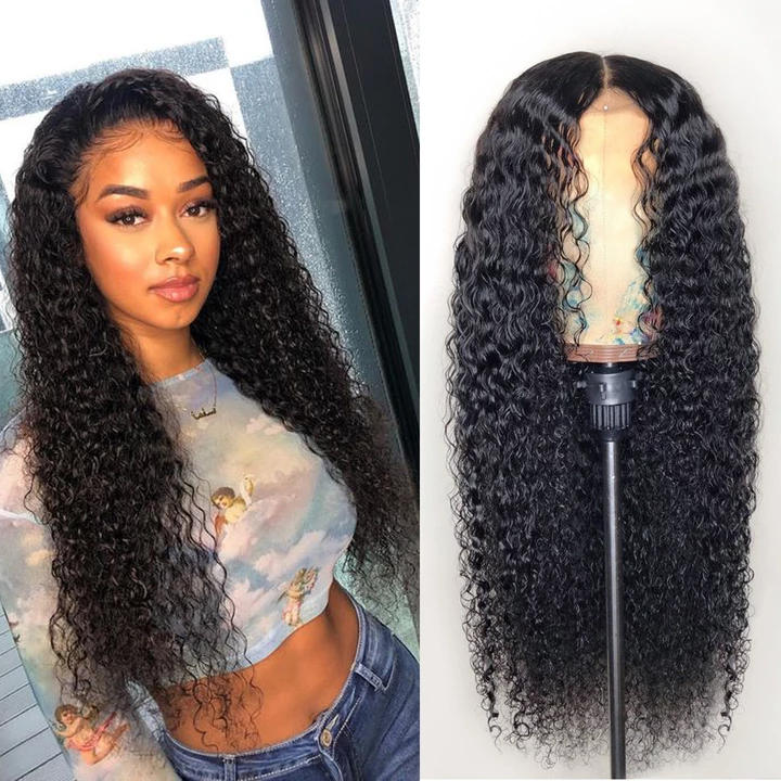 Pretty Kinky Curly 13X4 Lace Frontal & 5X5 closure Wigs virgin Hair Pre-Plucked Hairline 150% 180% Density - Lumiere hair