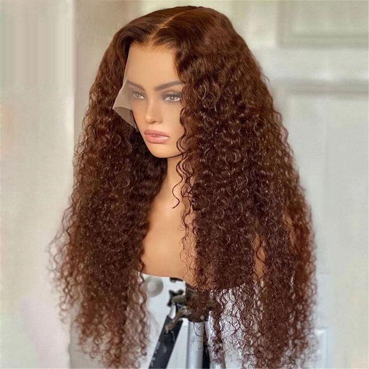 #33 Kinky Curly Lace Frontal Human Hair Wig for Women 150%/180% Density