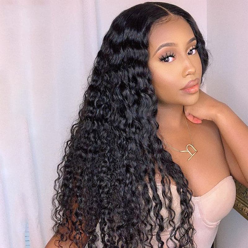 150% 180% Density Lace Frontal /Closure Deep Wave Human Hair Wigs Pre Plucked With Baby Hair - Lumiere hair