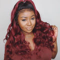 Lumiere 1B/99J Ombre Body Wave 4x4/5x5/13x4 Lace Closure/Frontal 150%/180% Density Wigs For Women Pre Plucked