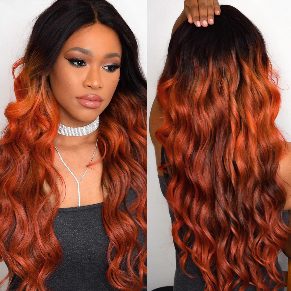 1B/350 4 Bundles Ombre Body Wave Virgin Human Hair Extension