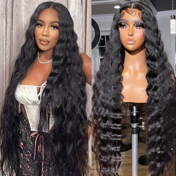 Loose Deep Glueless Wigs With Baby Hair Transparent HDHuman Hair Wigs No Glue 4x4 Lace Closure Wigs