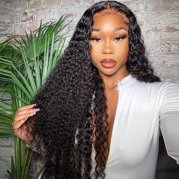 Water Wave Lace Frontal Wear & Go Glueless Human Hair Wig pre-plucked with baby hair