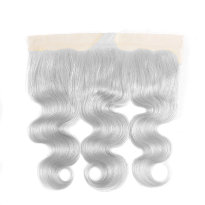 Silver Grey Body Wave One Piece 13x4 HD Lace Frontal