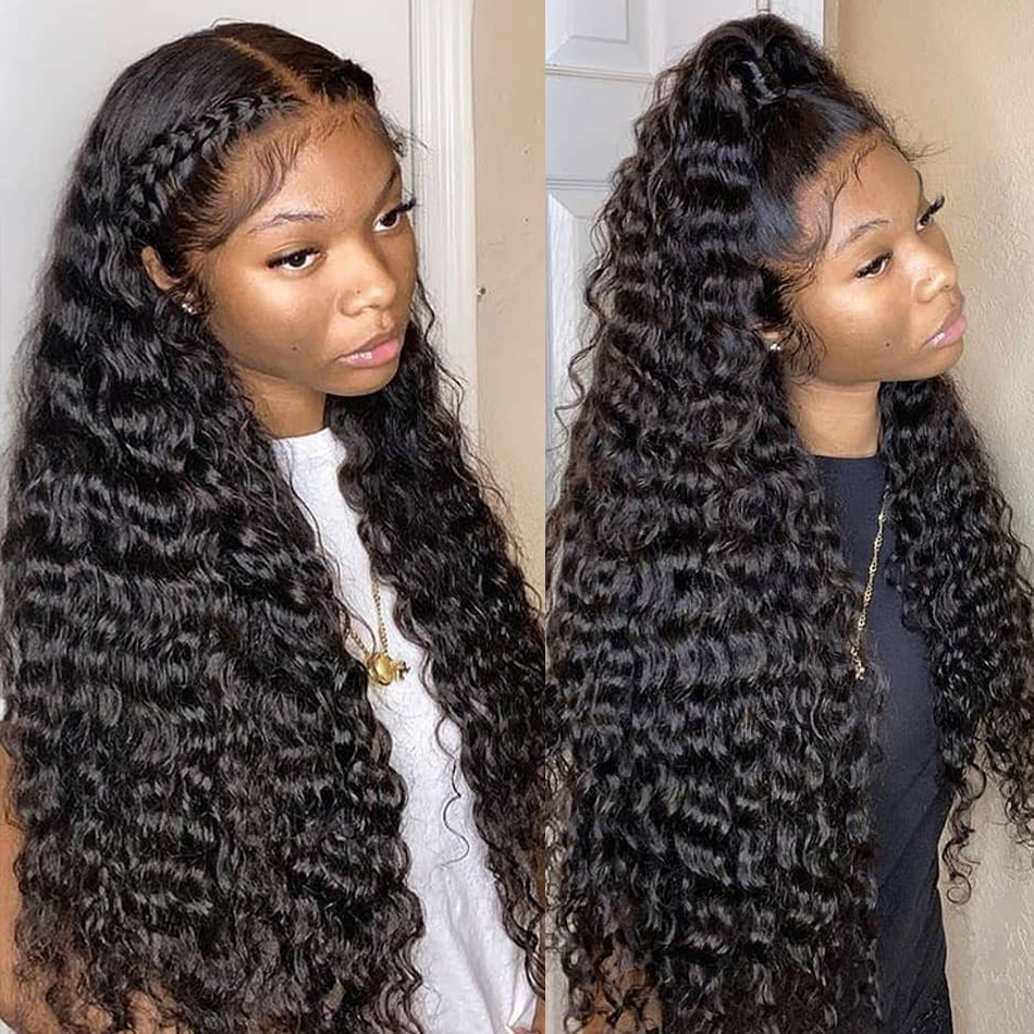 Lumiere Kinky Curly Pre-Plucked Realistic Glueless Human Hair Full Lace Wigs