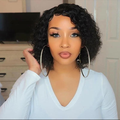 Water Wave Bob Human Hair Wigs for Black Women 13x4 Lace Front Pre Plucked - Lumiere hair