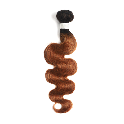 lumiere 1B/30 Ombre Body Wave 4 Bundles With 13x4 Lace Frontal Pre Colored Ear To Ear