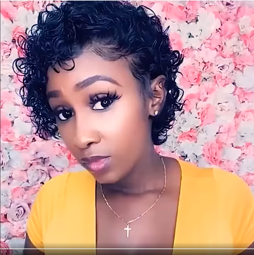 Lumiere Short Curly Lace Front Wigs 13x1 Water Wave Human Hair Wigs Pixie Cut Transparent Lace Wig for Black Women