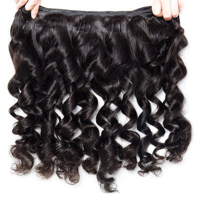 Loose Wave Brazilian Human Hair Weave 4 Bundles With 4x4 closure Remy Hair Extension