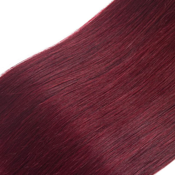 lumiere One Piece Ombre 1B/99J Straight 13x4 Lace Frontal Closure Virgin Human Hair - Lumiere hair