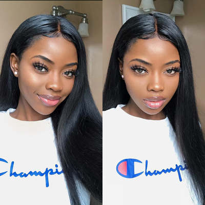 Straight 4x4 Lace Closure HD Transparent Lace Wigs Glueless Human Hair