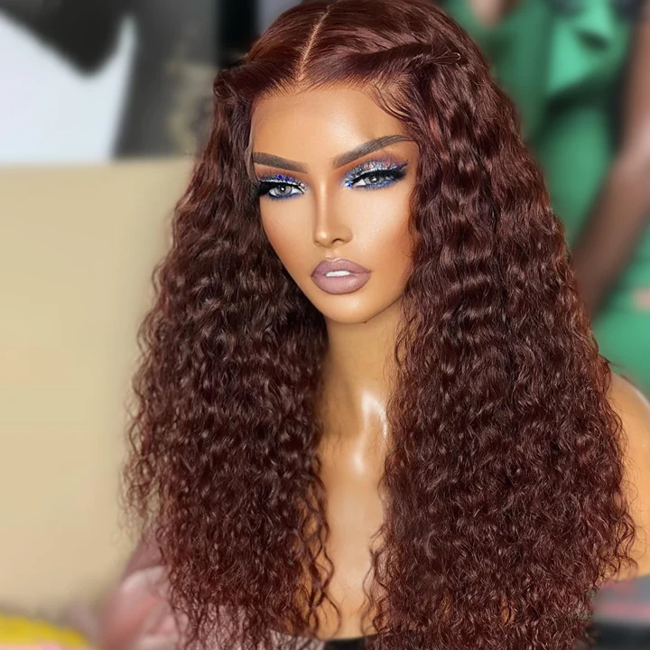 #33 Water Wave HD Transparent Lace Front Wig Human Hair