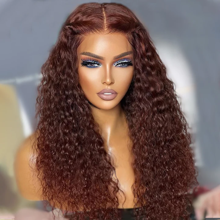 #33 Water Wave HD Transparent Lace Front Wig Human Hair