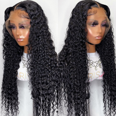Deep Wave Lace Closure / Frontal Wear & Go Glueless Wig Virgin Human Hair
