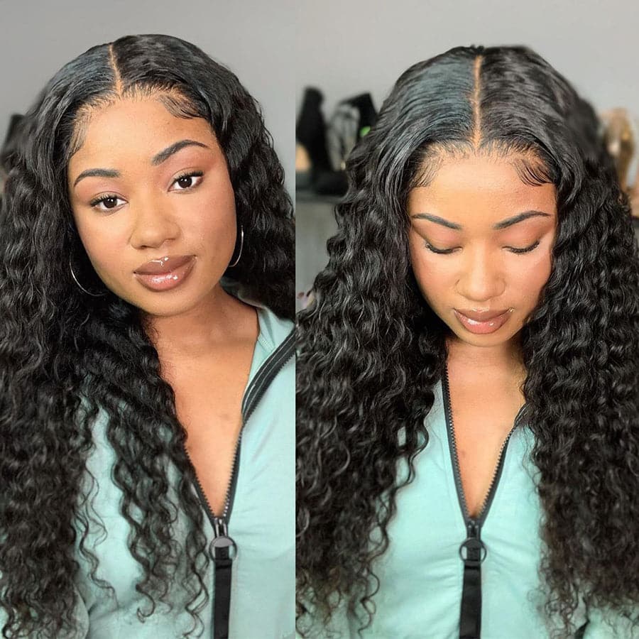 Extensions de cheveux humains en queue de cheval avec cordon de serrage profond 120 g/ensemble de cheveux noirs naturels 