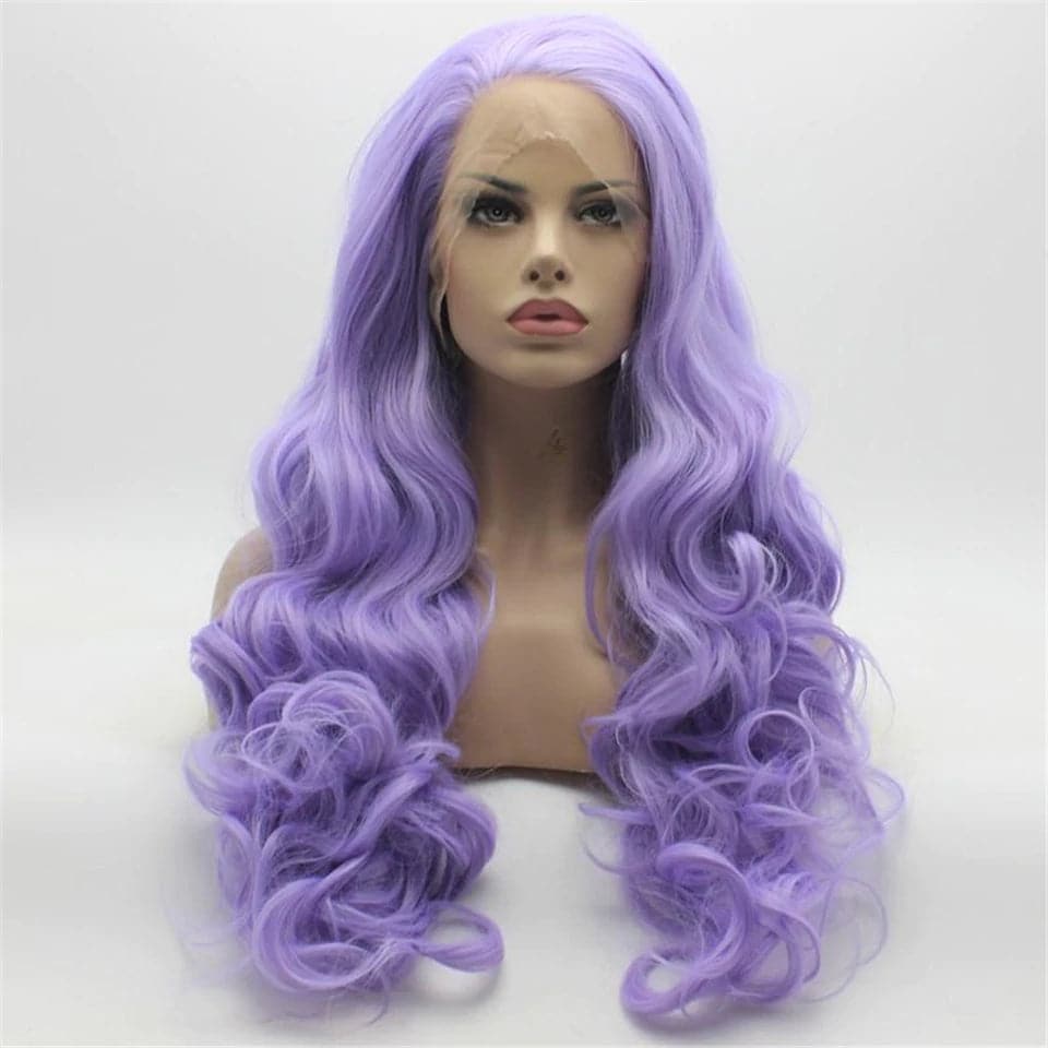 Light Purple 13x4 Lace Front Body Wave Wig Preplucked Pretty Brazilian Human Hair