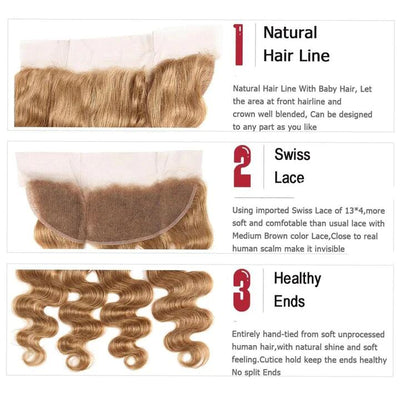 # 27 Body Wave 13x4 Dentelle Frontal Cheveux Humains 