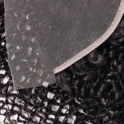 lumiere Malaysian Virgin Hair Kinky Curly 3 Bundles with 13*4 Lace Frontal