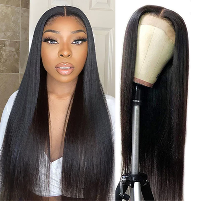 Straight 4x4 Lace Closure HD Transparent Lace Wigs Glueless Human Hair
