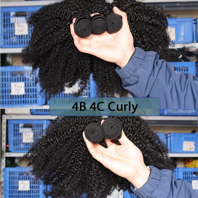 Afro Curly 3 Bundles Virgin Small Tight Curly Brazilian Human Hair