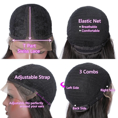 Human Hair 4X4/13X4/13x1x4 T part/Lace Front Wig #750 Color Body Wave Wig 150%