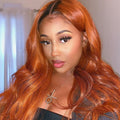 Lumiere 1B/350 Ombre Body Wave 4x4/5x5/13x4 Lace Closure/Frontal 150%/180% Density Wigs For Women Pre Plucked