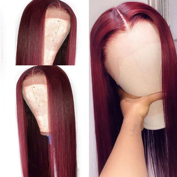 Lumiere 99J Straight 4x4/5x5/13x4 Lace Closure/Frontal 150%/180% Density Wigs For Women Pre Plucked - Lumiere hair