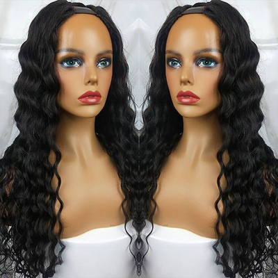 New V Part Loose Deep Upgrade No Lace Out Brazilian Remy Glueless Human Hair Wigs For Women