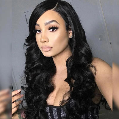 lumiere Malaysian Virgin Hair Loose Wave 3 Bundles with 13*4 Lace Frontal