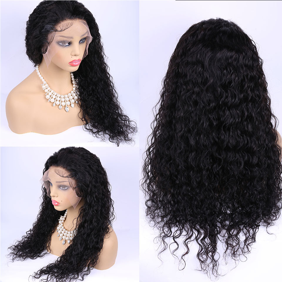 Water Wave 5x5 13x4 Lace Frontal Wig 100% cabelo humano pré-arrancado HD Lace com cabelo de bebê 